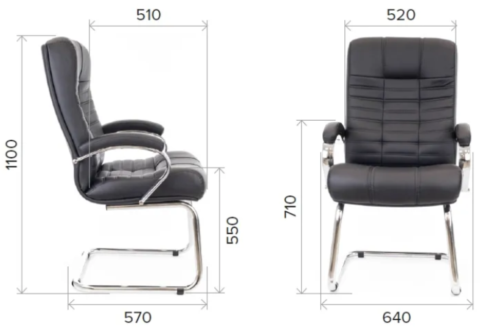 Кресло Everprof Atlant CF Экокожа Черный