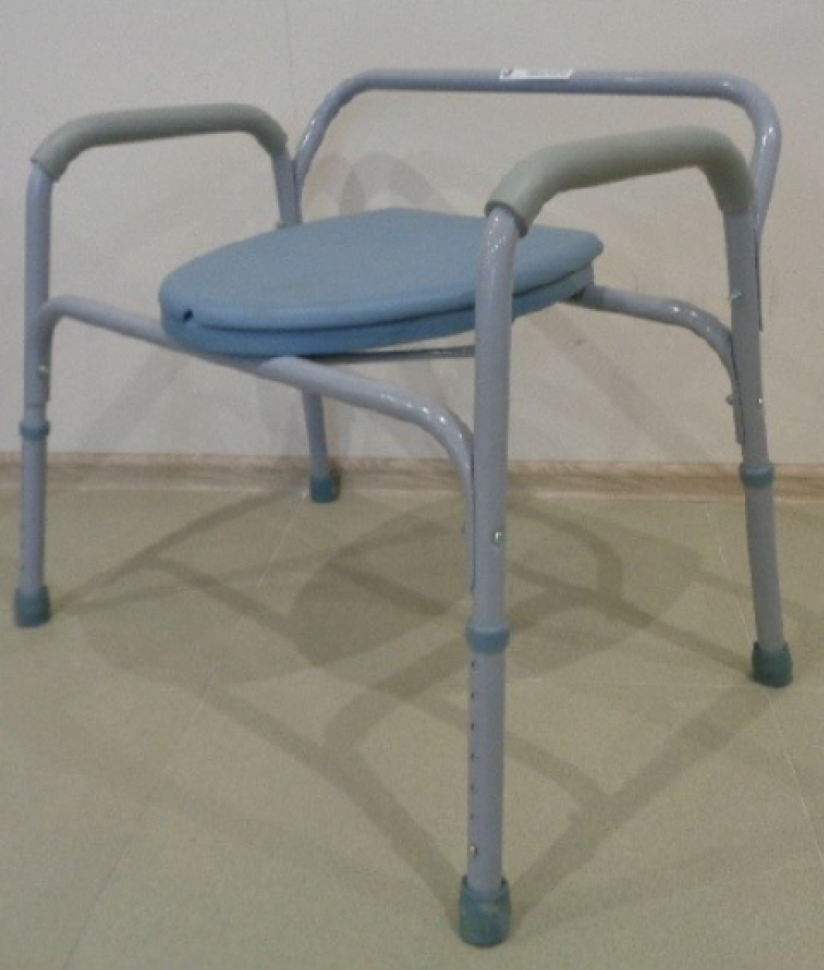 Кресло-туалет Санитар 07-01 фиксированные подлокотники, без колес, пр-во РФ