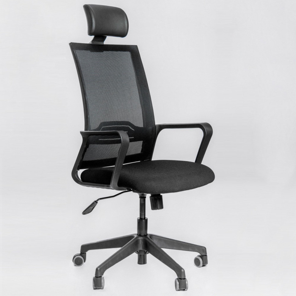 Кресло FALTO D3 DTR-11KPL/BK/BK Спинка черная/сидение черное/Каркас черный