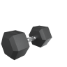 Гантель гексагональная UNIX Fit обрезиненная 17,5 кг / шт.