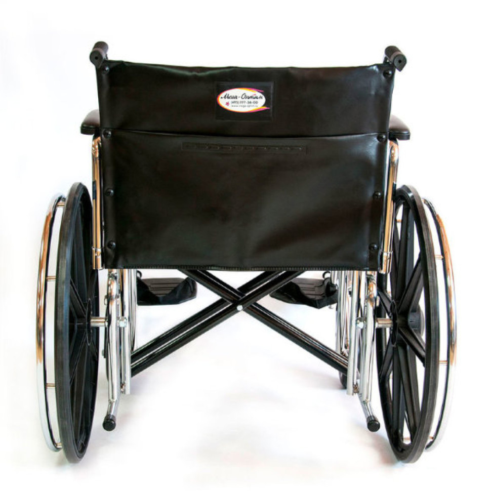 Кресло-коляска инвалидная 711AE 56 см (кож.зам) колеса литые