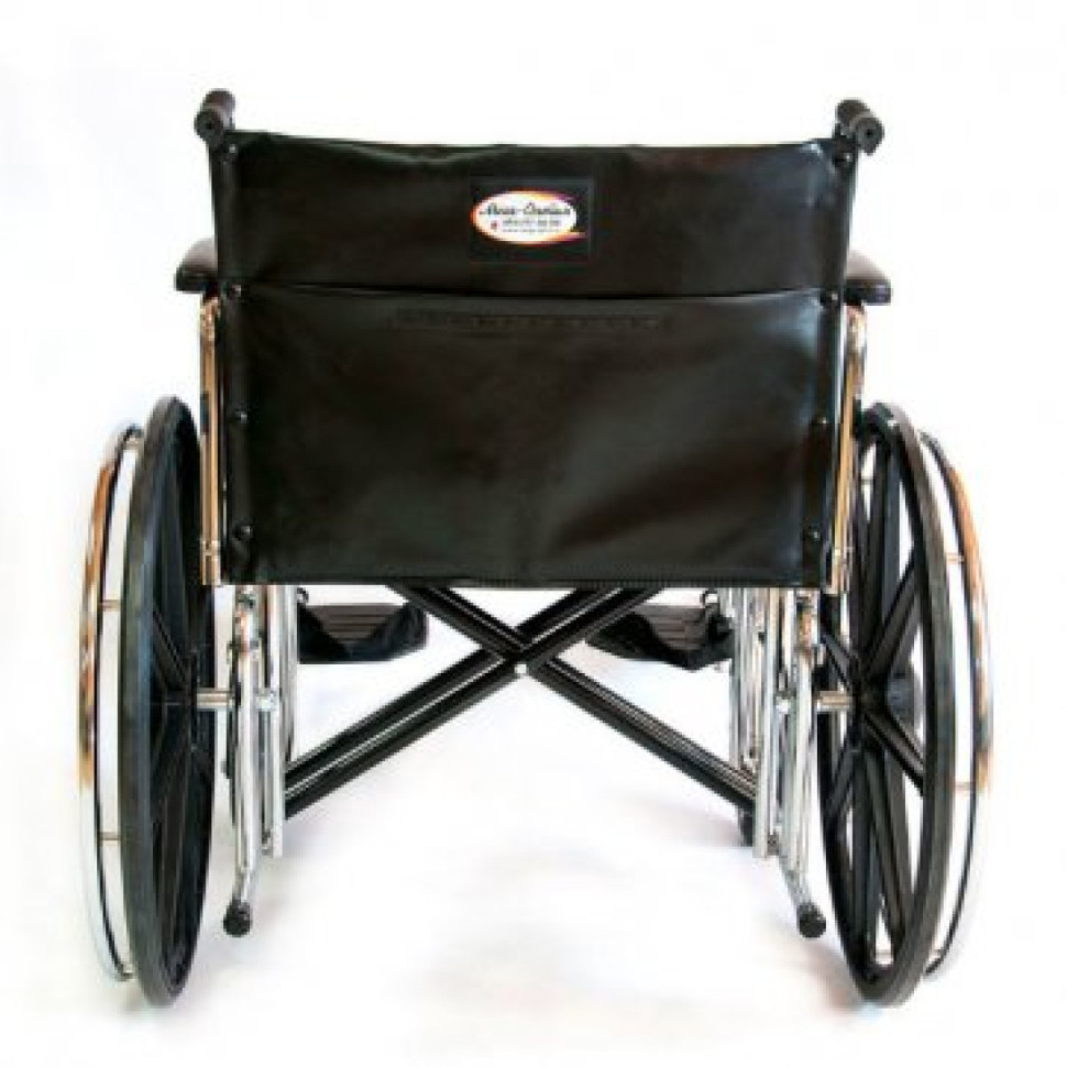 Кресло-коляска инвалидная 711AE 61 см (кож.зам) колеса литые