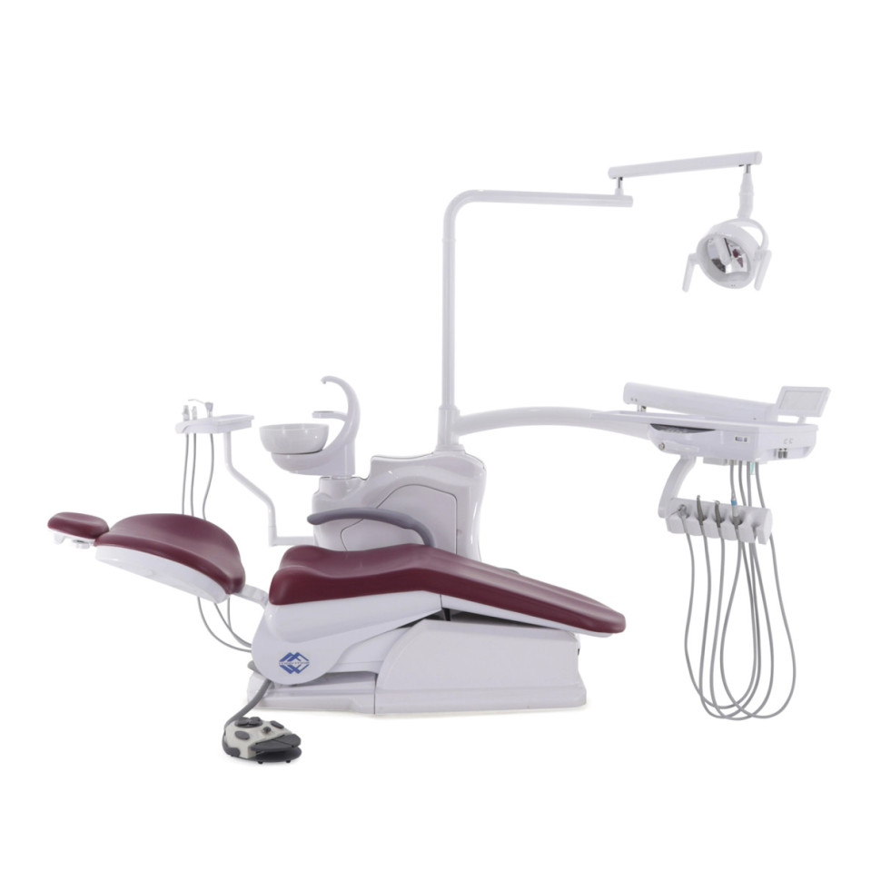 Стоматологическая установка CQ-215 (СО-001М-00) голубой, нижняя подача