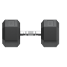 Гантель гексагональная UNIX Fit обрезиненная 25 кг / шт.