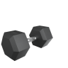 Гантель гексагональная UNIX Fit обрезиненная 25 кг / шт.