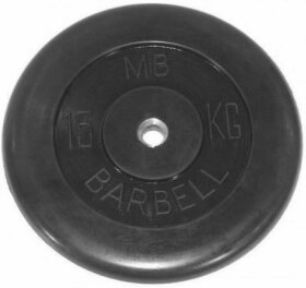Диск обрезиненный MB-PltB51-15 кг, 51 мм