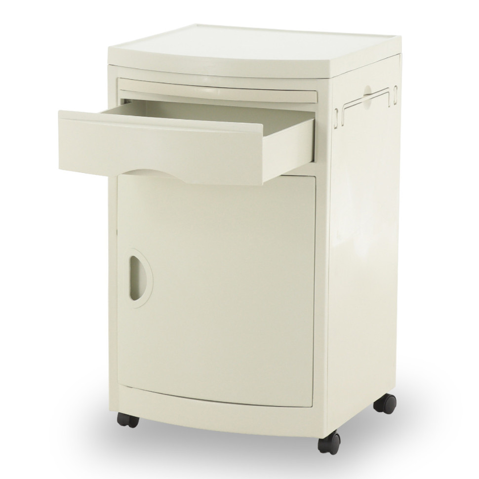 Тумбочка прикроватная Мед-Мос BLZ-016 ПТ-003Д из пластика цвет белый