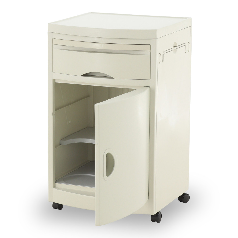 Тумбочка прикроватная Мед-Мос BLZ-016 ПТ-003Д из пластика цвет белый