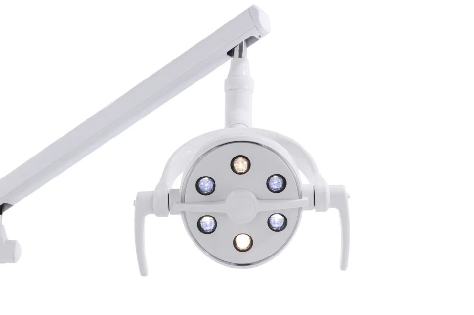 Стоматологическая установка CQ-216 (СО-003М-01) голубой, верхняя подача