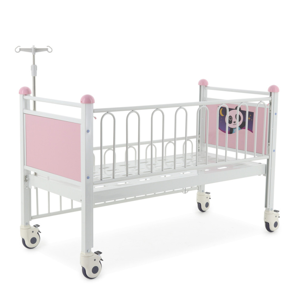 Кровать детская Med-Mos DM-0124S Тип 3, Вариант 3.1 (розов) ТУ 32.50.30-21-98238288-2020 с матрасом