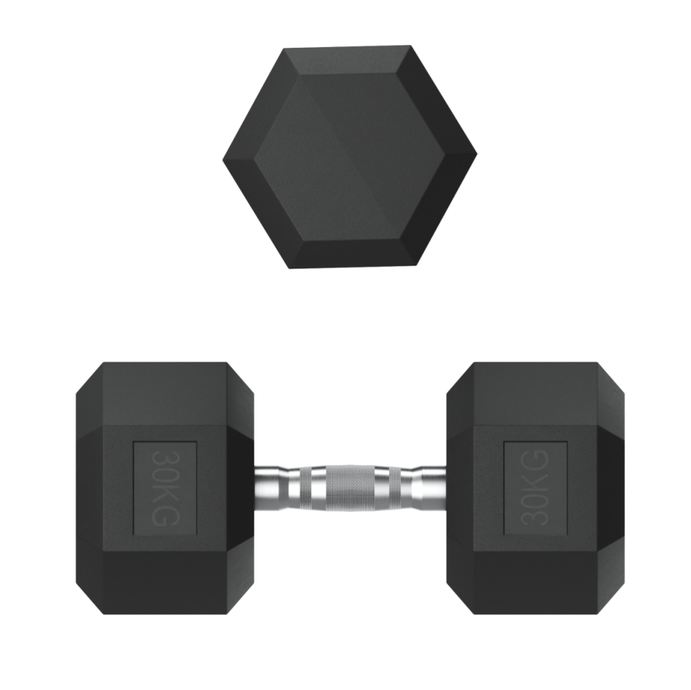 Гантель гексагональная UNIX Fit обрезиненная 30 кг / шт.