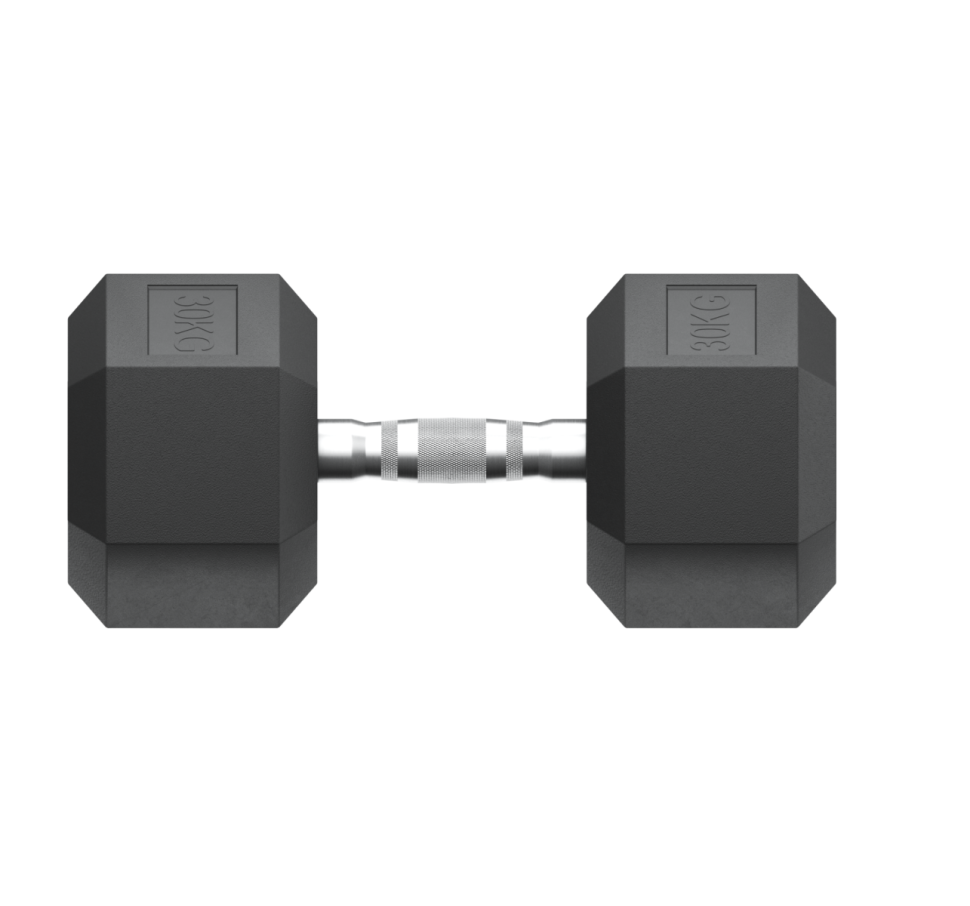 Гантель гексагональная UNIX Fit обрезиненная 30 кг / шт.