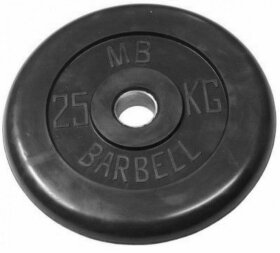 Диск обрезиненный MB-PltB51-25 кг, 51 мм