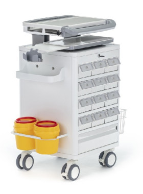 Тележка для перевозки лекарственных препаратов &quot;Медицинофф&quot; F-2(g) (13796)