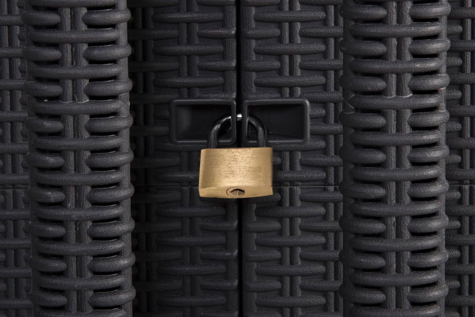 Уличный шкаф TOOMAX 2х дверный глубокий SANTORINI XL (4 полки), светло-серый/антрацит