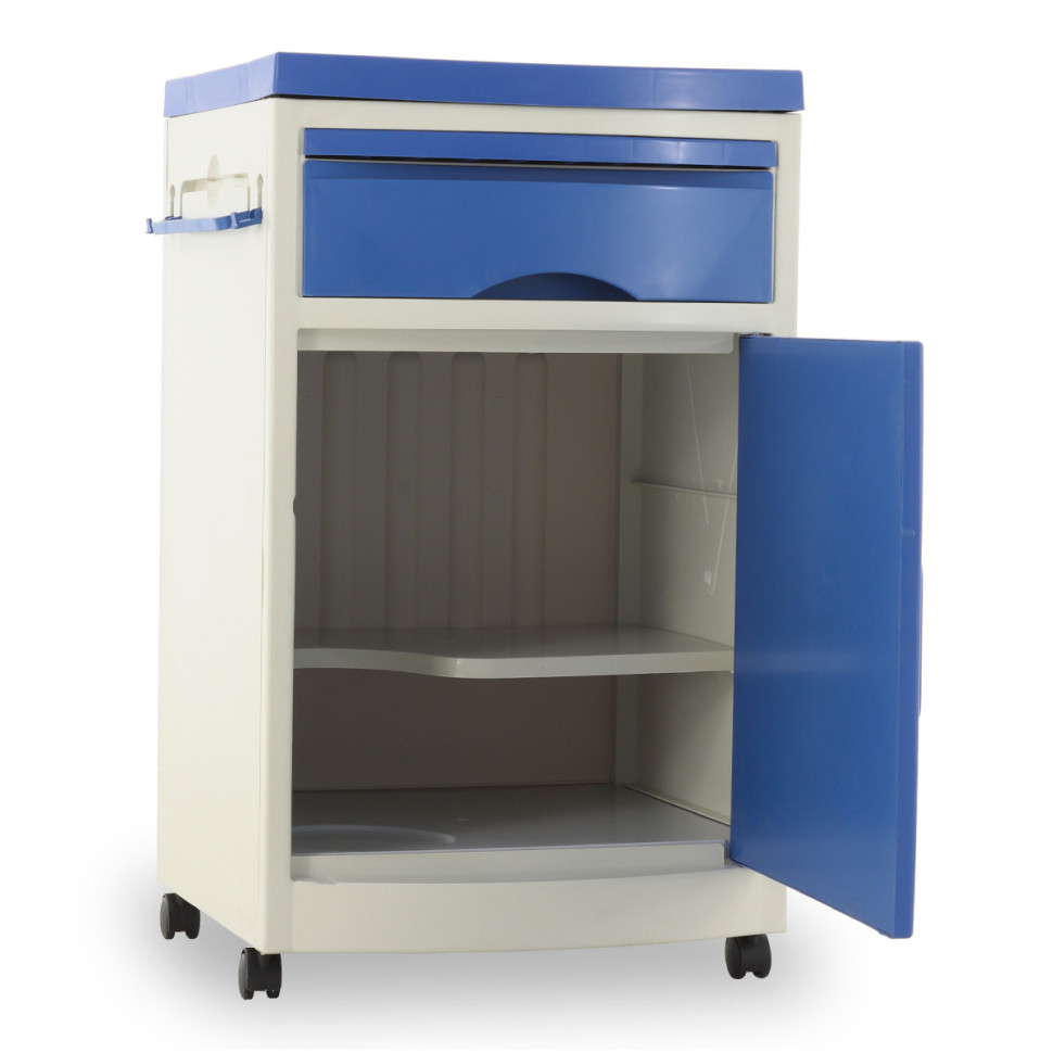 Тумбочка прикроватная Мед-Мос BLZ-016 ПТ-003Д из пластика цвет синий