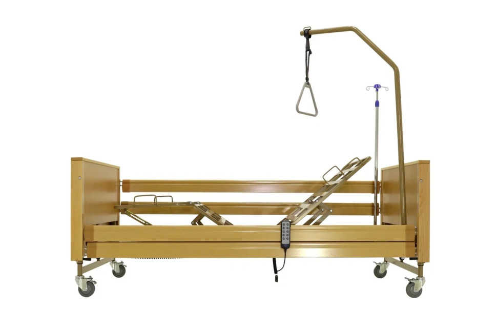 Кровать электрическая MED-MOS YG-1 (ЛДСП св.дер., 4 секции, матрас, В, Т/АТ, МЛ)