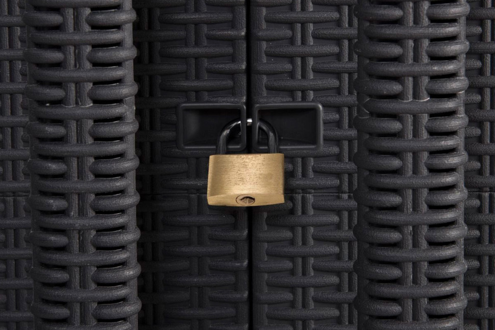 Уличный шкаф TOOMAX 2х дверный глубокий SANTORINI XL (3 полки),светло-серый/антрацит 