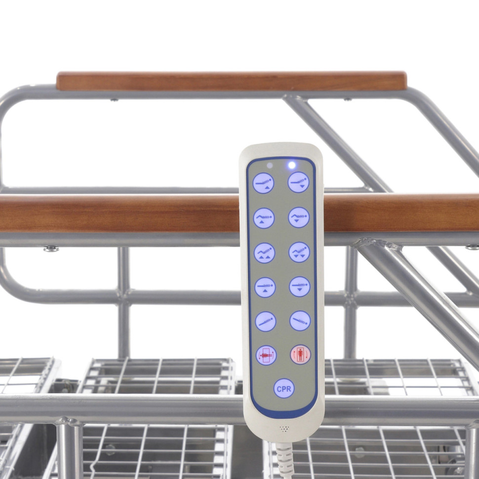 Кровать электрическая MED-MOS DB-2B с поворотным креслом в левую сторону (коричневый)