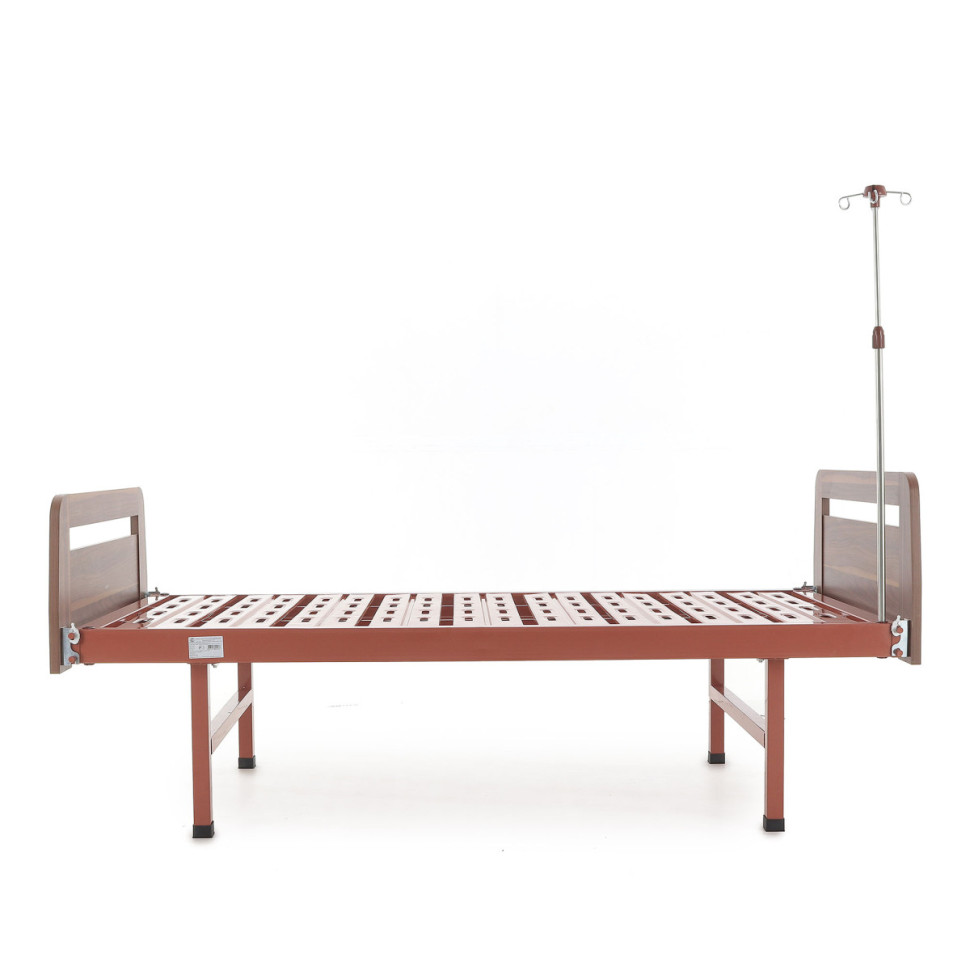 Кровать механическая Мед-Мос Е-18 (ММ-0020Д-01) ЛДСП (коричневый) с матрасом