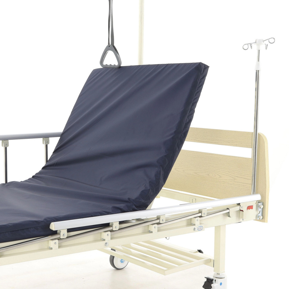 Кровать механическая MED-MOS Е-17В (ЛДСП св.дерево, матрас, уголки)