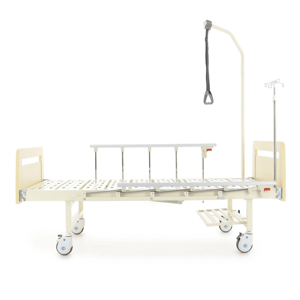 Кровать для лежачих больных с матрасом MED-MOS Е-17В ЛДСП светлое дерево