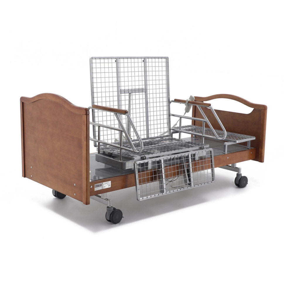 Кровать электрическая MED-MOS DB-2B с поворот.креслом в правую сторону (коричневый)