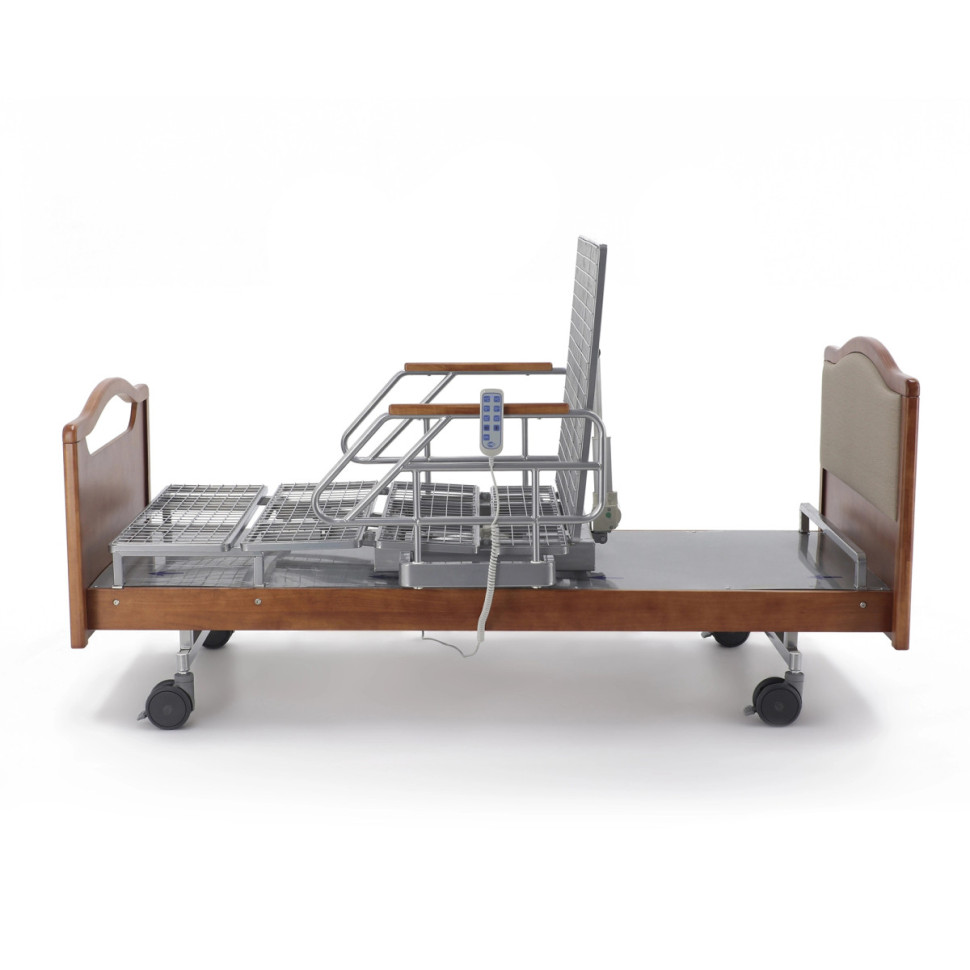 Кровать электрическая MED-MOS DB-2B с поворот.креслом в правую сторону (коричневый)