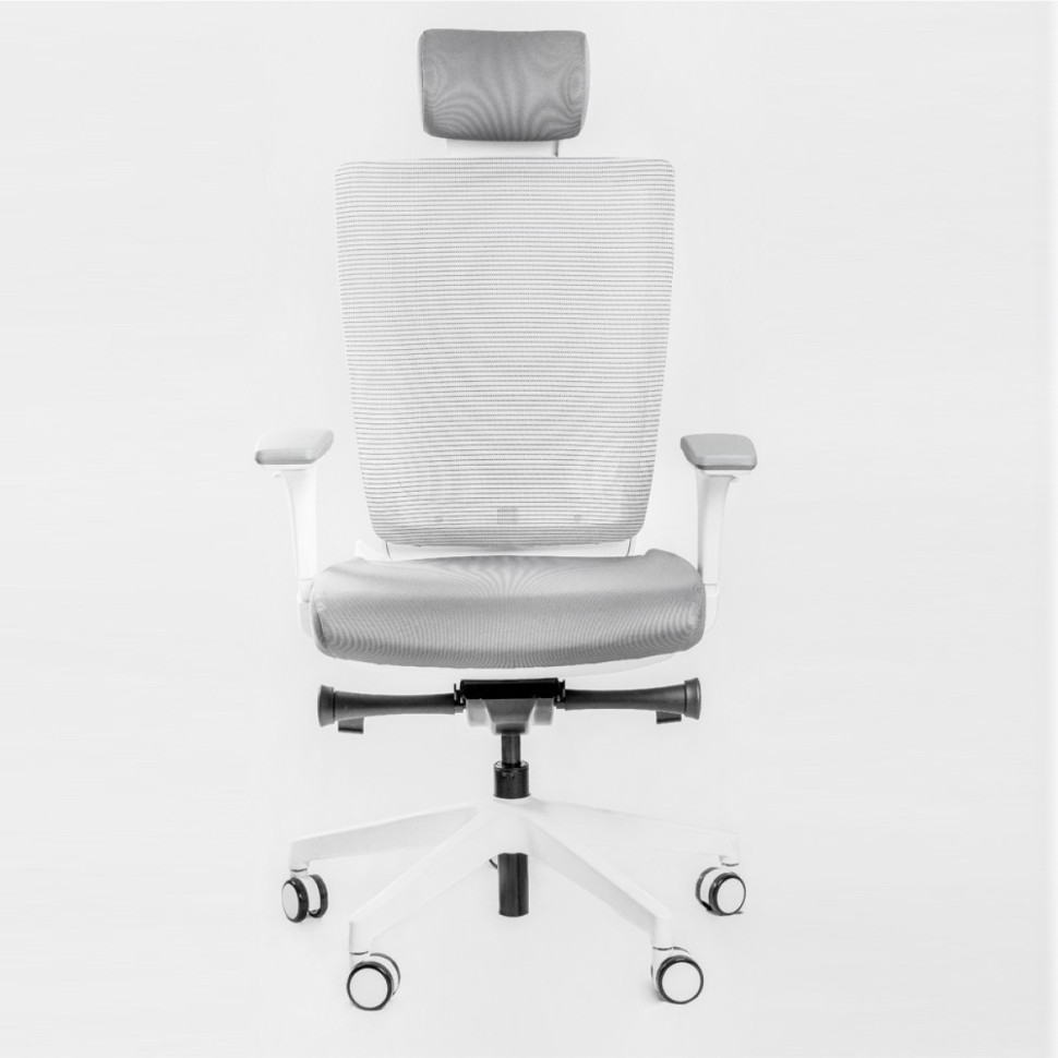 Кресло FALTO TRIUM TRI-11WALM/GY-GY Спинка серая/сидение серое/Каркас белый