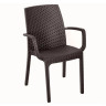 Стул B:rattan INDIANA с подлокотниками, коричневый