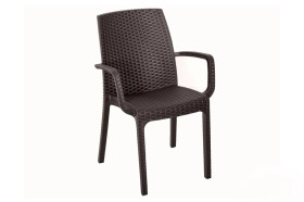 Стул B:rattan INDIANA с подлокотниками, коричневый