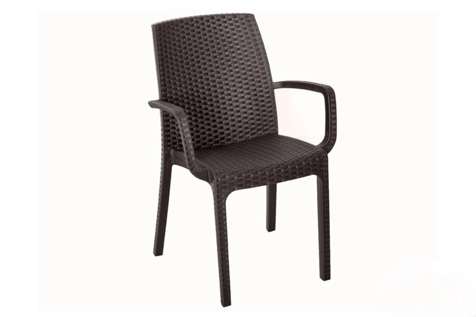 Стул B:rattan INDIANA с подлокотниками, коричневый