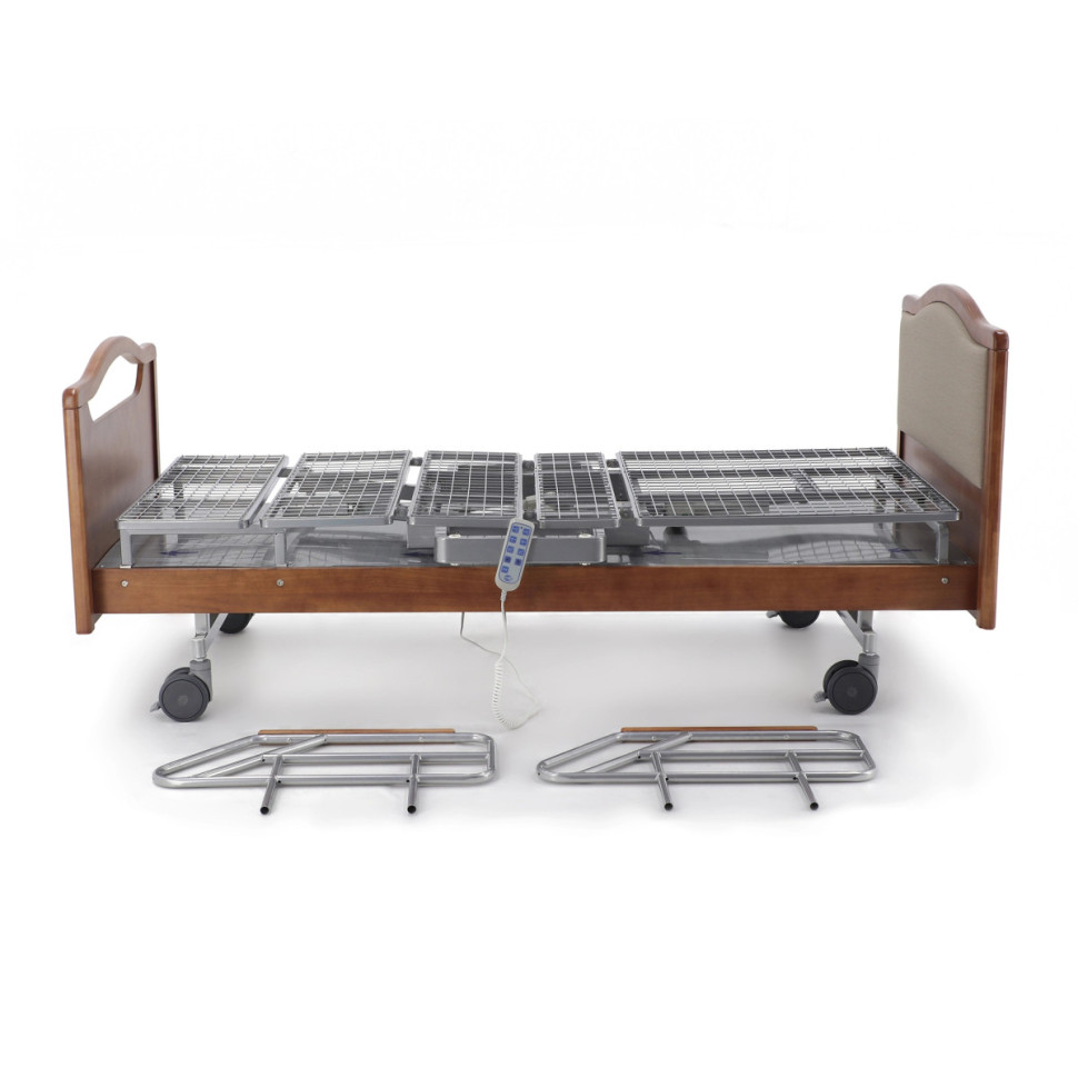 Кровать электрическая MED-MOS DB-2B с поворот.креслом в левую сторону (коричневый)