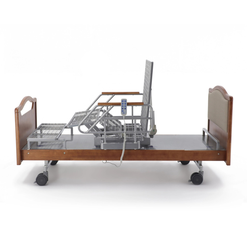 Кровать электрическая MED-MOS DB-2B с поворот.креслом в левую сторону (коричневый)