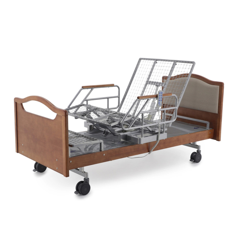 Кровать электрическая MED-MOS DB-2B с поворот.креслом в левую сторону (коричневый)