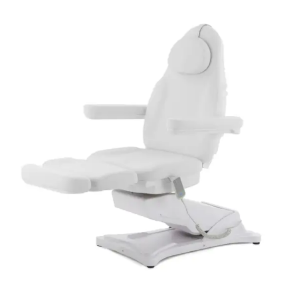 Косметологическое кресло электрическое 4 мотора Med-Mos ММКК-4 КО-184DP-03 белое, педаль и пульт