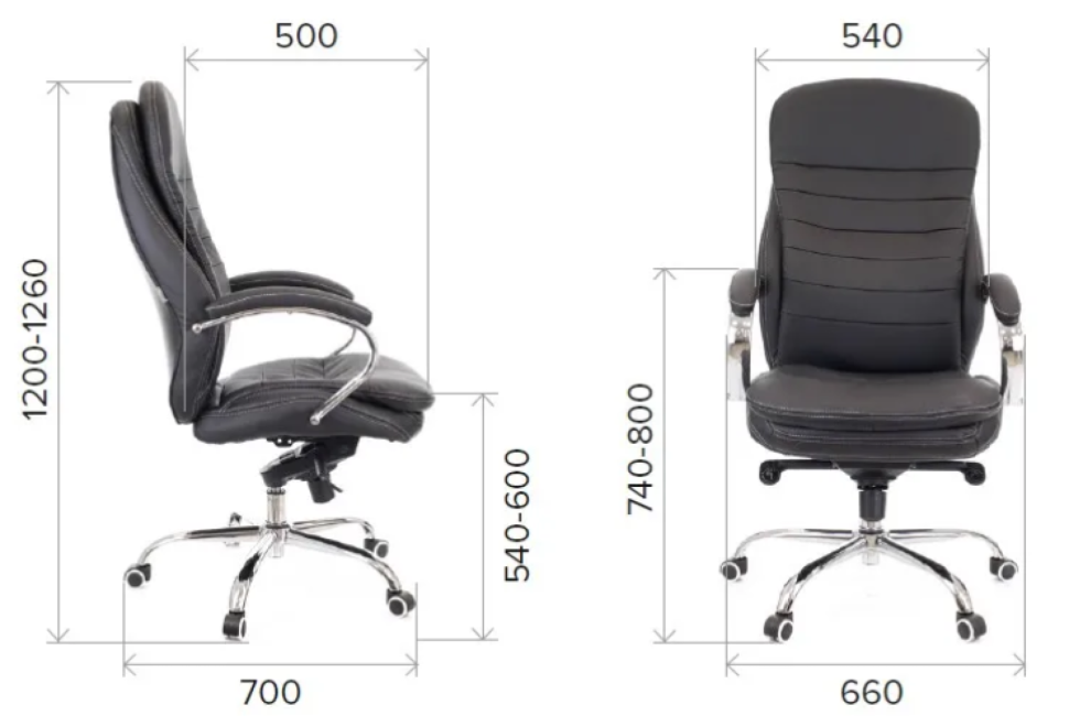 Кресло Everprof Valencia M Кожа Черный