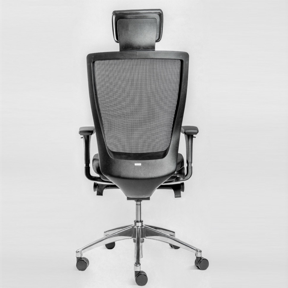 Кресло FALTO TRIUM TRI-11KALM-AL/BK-BK Спинка сетка черная/сидение ткань черная/ Каркас черн