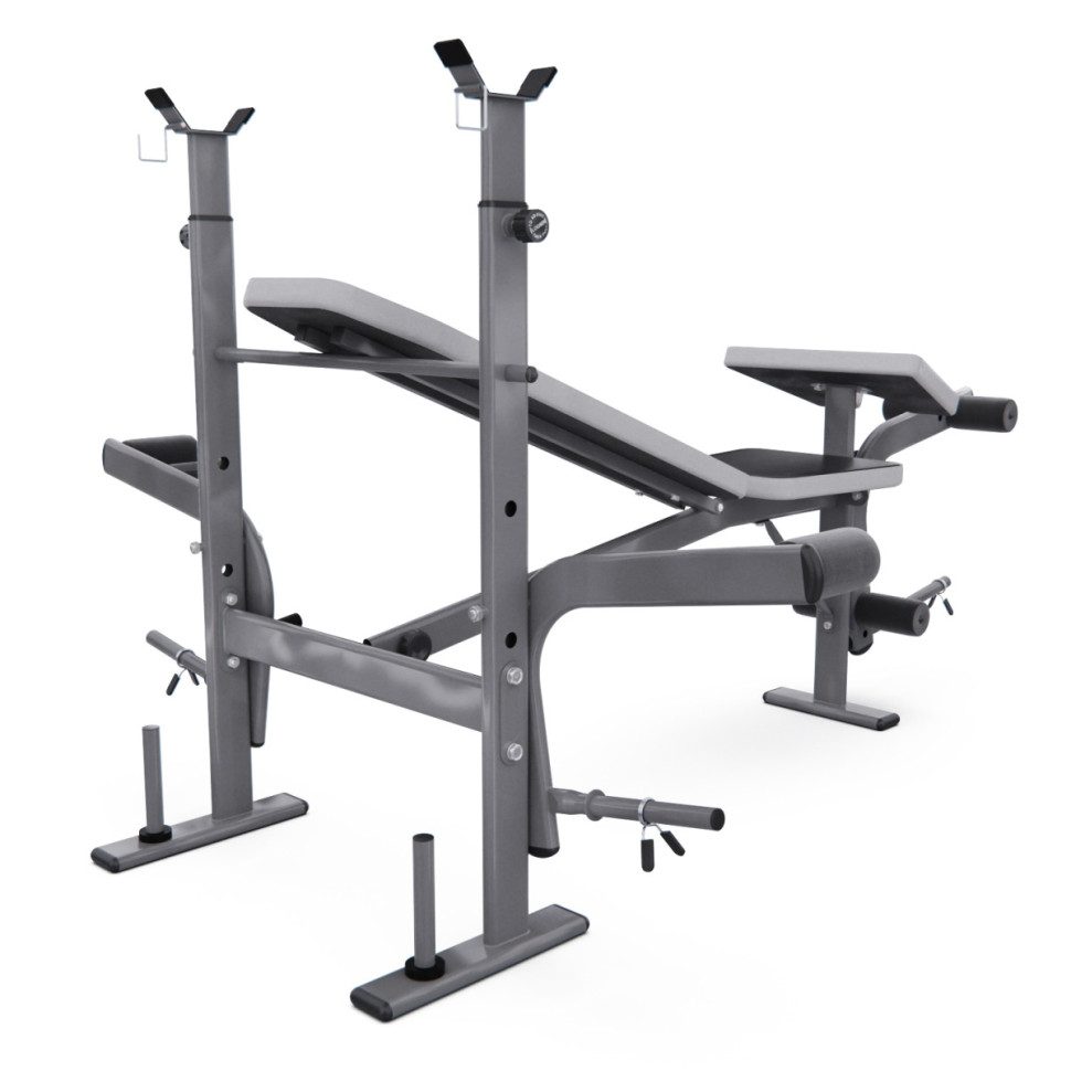 Скамья со стойками под штангу DFC D70 PRO с партой для бицепса