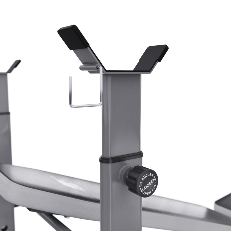 Скамья со стойками под штангу DFC D70 PRO с партой для бицепса