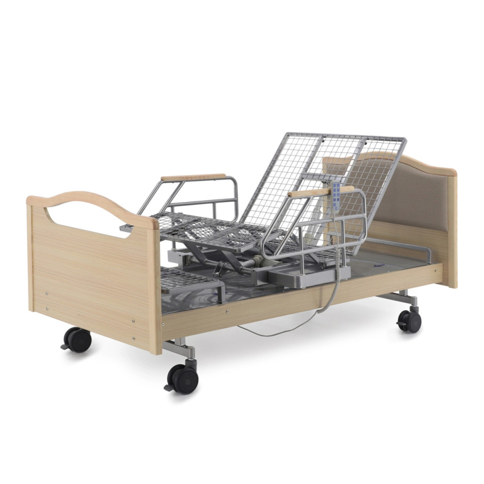 Кровать электрическая MED-MOS DB-2B с поворот.креслом в правую сторону (светлое дерево)