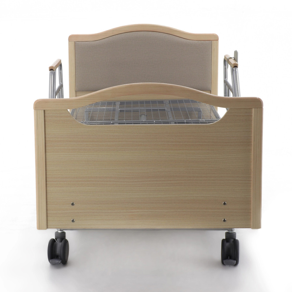 Медицинская кровать для лежачих больных электрическая MED-MOS DB-2B с поворот.креслом в правую сторону (светлое дерево)