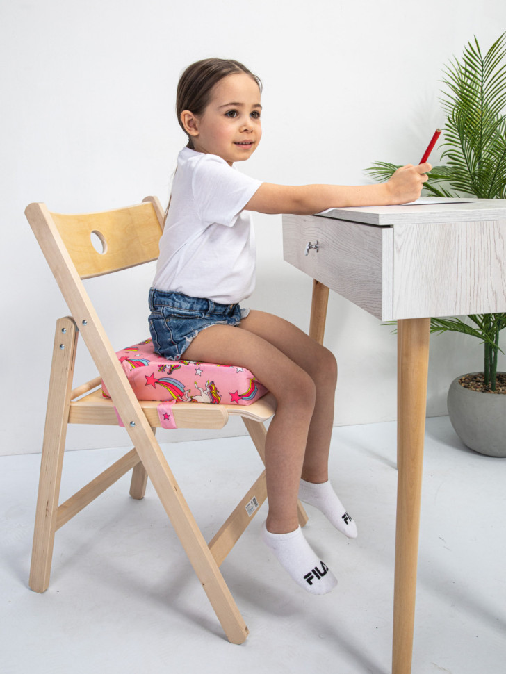 Детское сиденье-бустер (подушка) на стул BelbergKids BK-01 (цвет розовый)