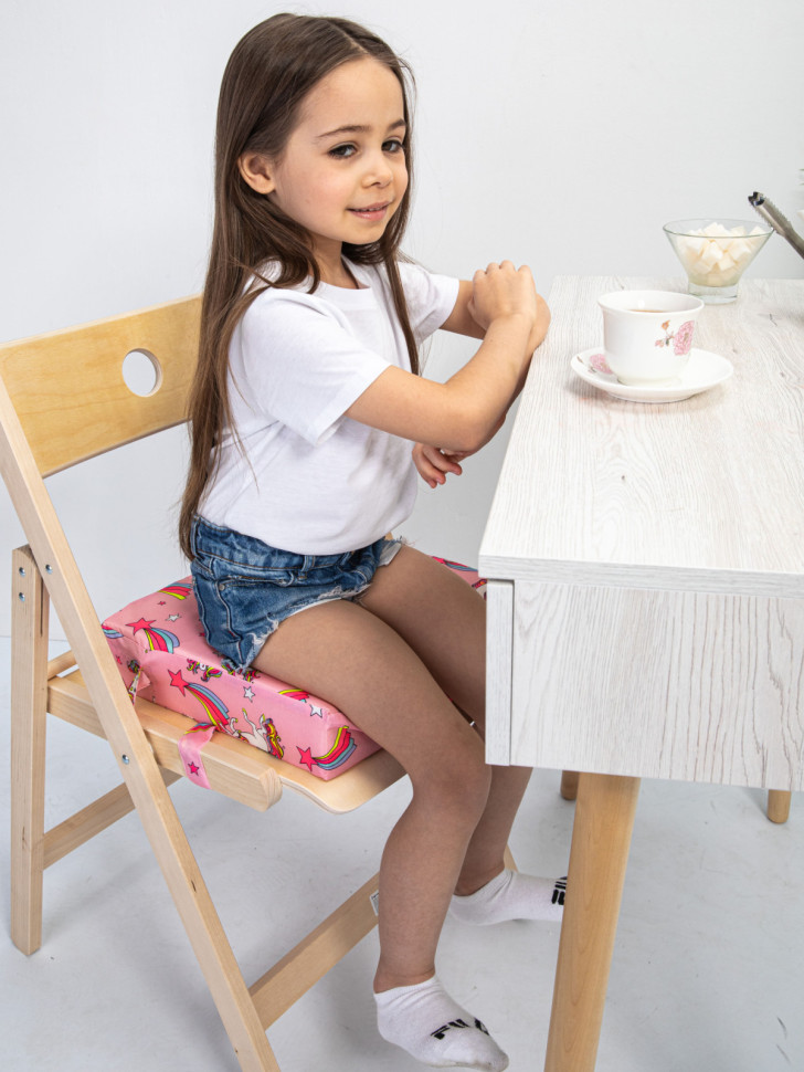 Детское сиденье-бустер (подушка) на стул BelbergKids BK-01 (цвет розовый)