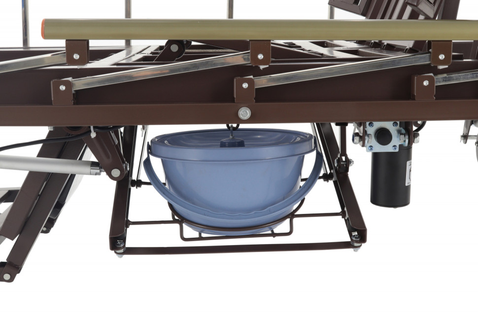 Медицинская кровать для лежачих больных электрическая YG-3 ЛДСП Венге с боковым переворач., с матрасом