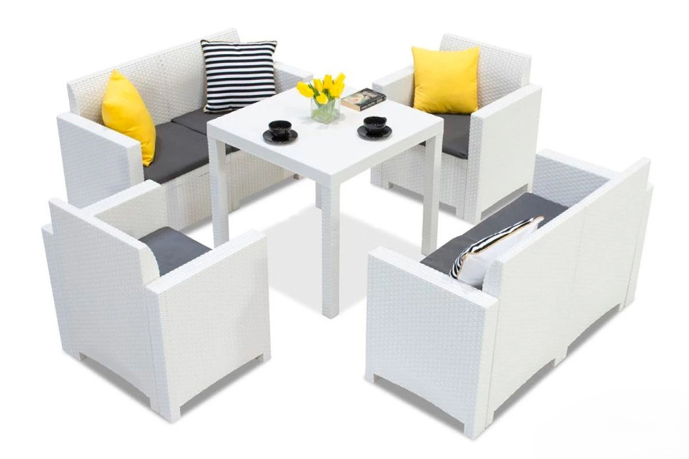 Стол B:rattan Dallas, белый