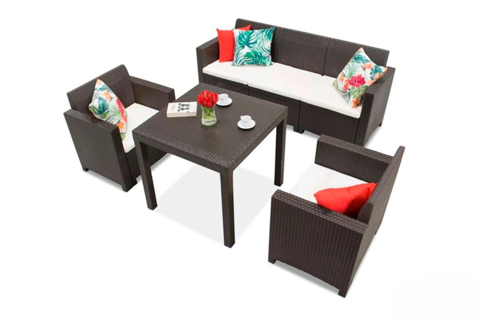 Стол B:rattan Dallas, коричневый