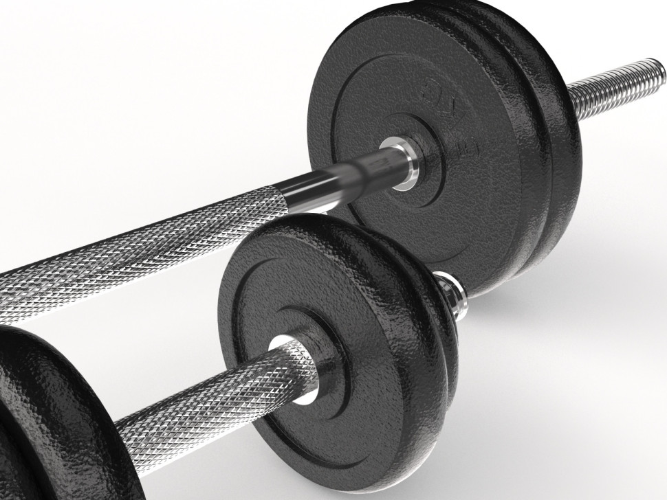 Набор гантелей и штанга UNIXFIT в кейсе 50 кг