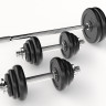 Набор гантелей и штанга UNIXFIT в кейсе 50 кг