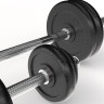 Набор гантелей и штанга UNIXFIT в кейсе 50 кг